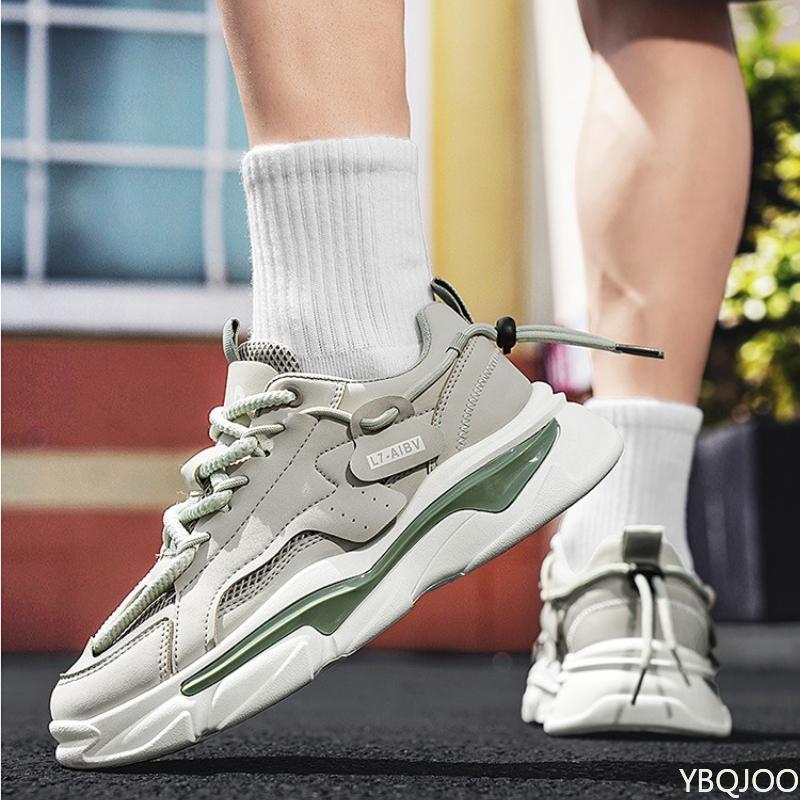 Fashion Men's New Spring Summer Mesh Breathable Versatile Sports Shoes Casual Running Thick Soled Height Increasing Trendy Shoes