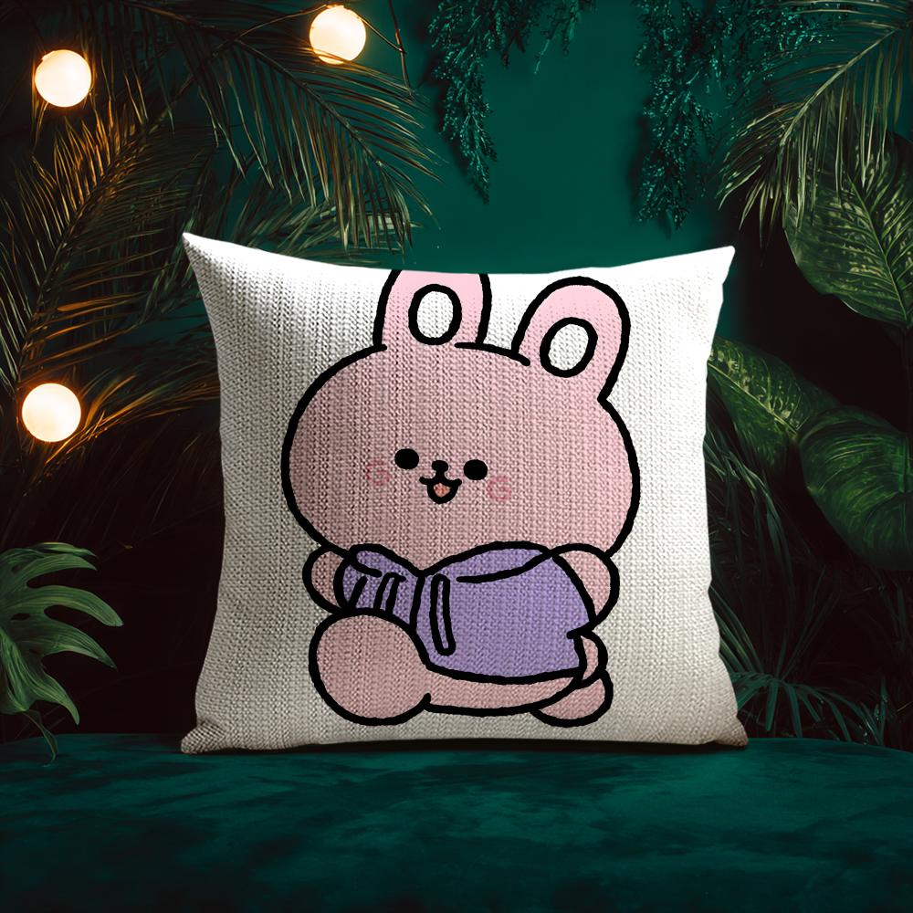 

Small Animal Cartoon Happy Sports Cushion Cover Silky elegant Comfort Sofa Bed Invisible zipper Beach pillowcase 30x30 cm