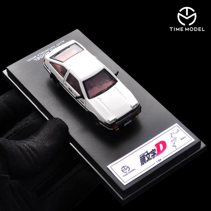 TIME MICRO 1:64 Initial D tofu Shop AE86 Model Car,Simulation Alloy Car Model for Collection& Display & Gift
