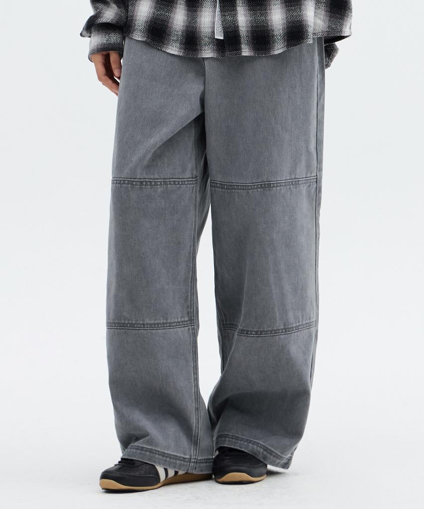 FILLUMINATE Tactical Double Knee Work Pants - Grey
