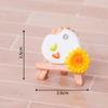 Cute Dollhouse Accessories Micro Landscape Ornament Set with Cute Cat Figurine Sunflower Miniature Pastoral Healing for Diy