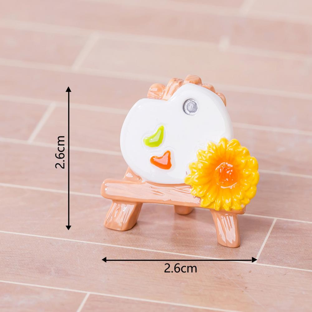Cute Dollhouse Accessories Micro Landscape Ornament Set with Cute Cat Figurine Sunflower Miniature Pastoral Healing for Diy