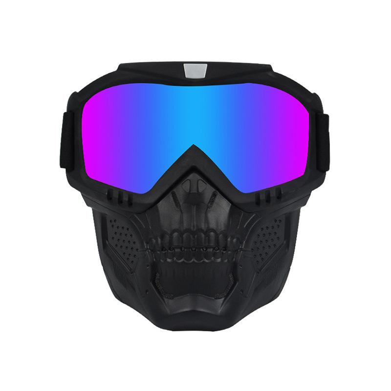 New Skull Mask Goggles Motorcycle Goggles Off-road Riding Glasses Motorcycle Windproof Protective Goggles for Men and Women8056