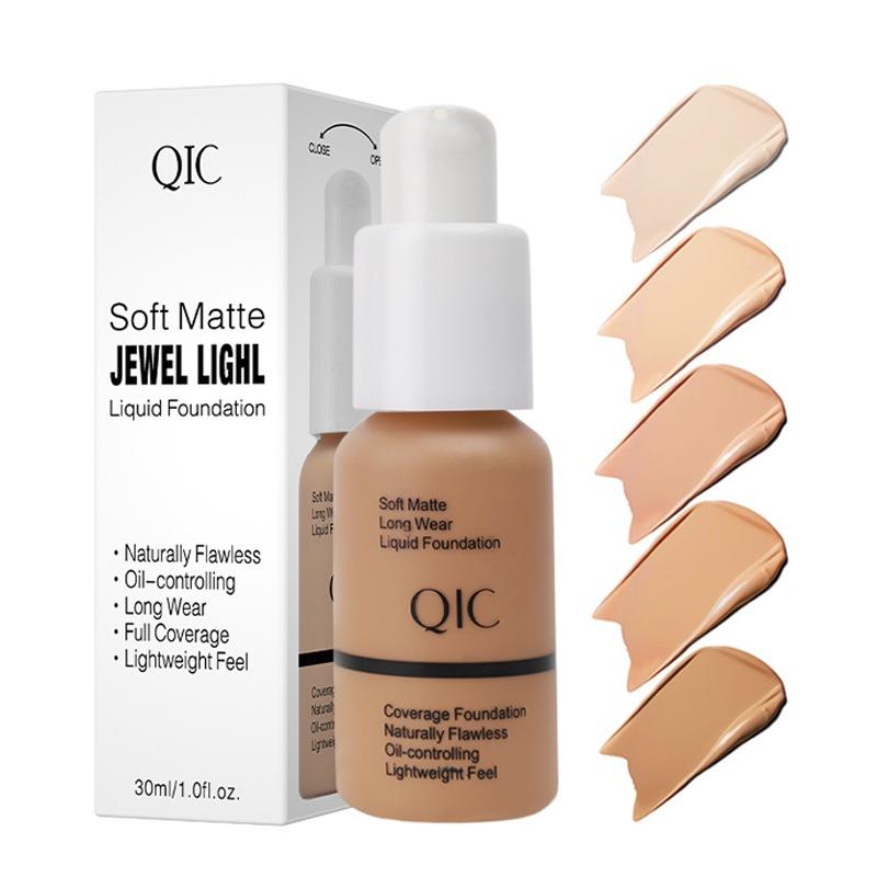 Base Face Liquid Foundation Cream Full Concealer Concealer Oil Control Easy Makeup Soft Facial Makeup Foundation