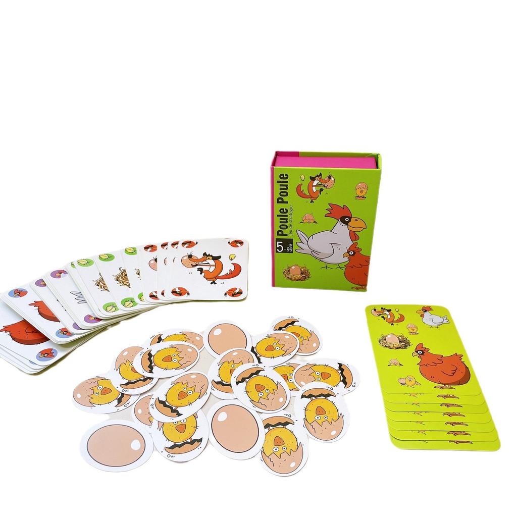 Chicken Chiu Chiu Brettspiel: Aufwachsen ohne Kinder, 5-8 Jahre, Lässiges Party-Kartenspiel, Intelligentes Kindertagsgeschenk