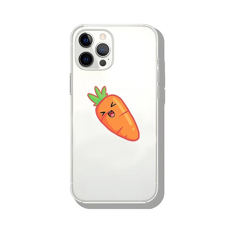 Cute Carrot Phone Case Transparent Fundas for Iphone 14 11 12 13 Mini Pro Max Se 5 6 6 S 7 8 Plus Xr X Xs Shockpoof Back Cover