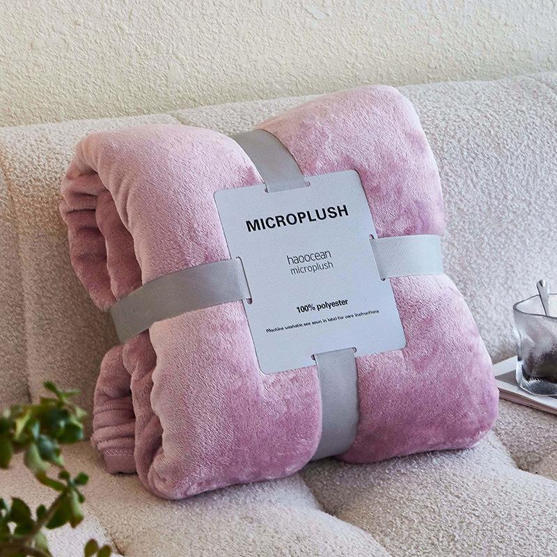 

European Solid Color Flannel Blanket Nap Blanket Office Blanket Dormitory Gift Blanket Blanket 150X200CM фіолетовий