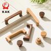 KAK Wooden Cabinet Knobs Andl Handles Walnut Kitchen Cabinet Handle Pulls Beech Drawer Knobs Round Furniture Handle Hardware