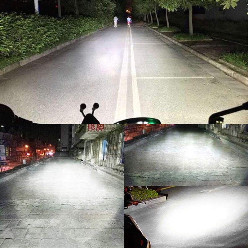 1PCS Motorcycle Headlight H4 Moto H6 BA20D P15D Lamp 12V 6000K 108Pcs Chips LED Super Bright Autobike Fog Lamp ATV Lamp