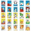 50 Hand-Painted Animal Doodle Stickers for Outdoor Travel, Water Bottles, and Phones