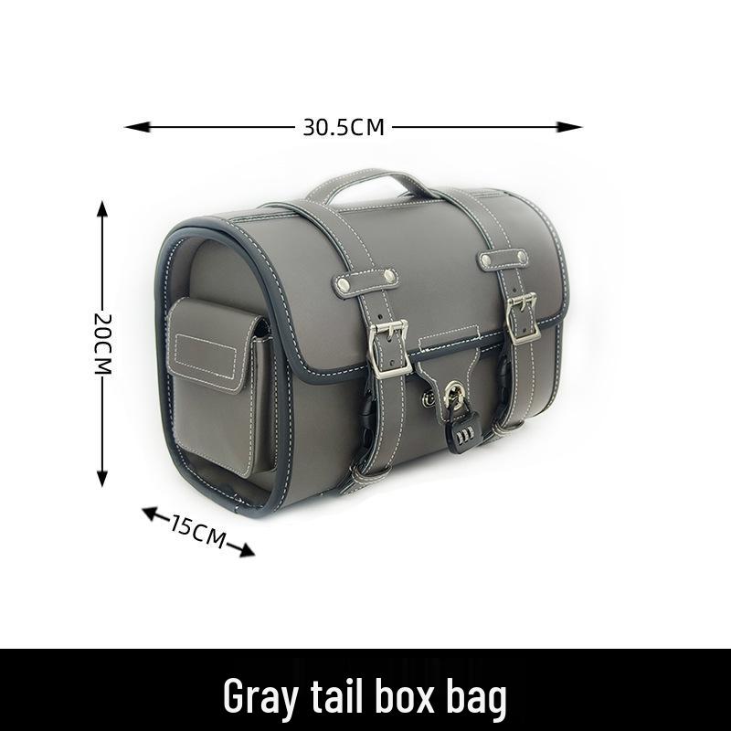 Qidian KD150C Retro Side Bag Canvas with Protective Bar, Backrest, and Footrest Modification