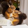 20cm Simulated Squirrel Plush Toy Cute Animal Stuffed Toys Gifts for Squirrel Animal Enthusiasts Kids Birthday Xmas Gifts Decor