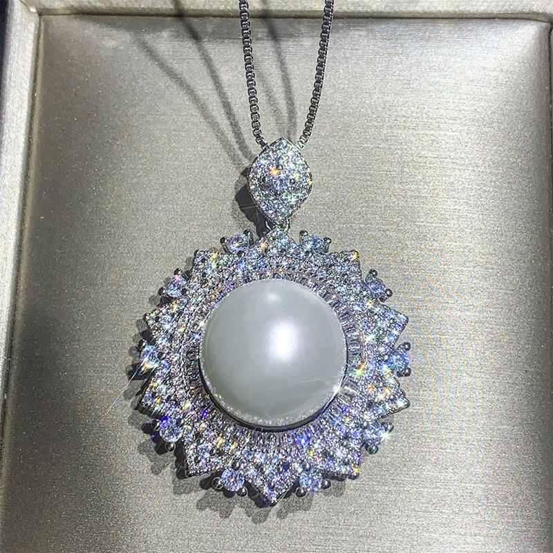 

Ювелирные изделия Инкрустированные Белые Бусины Ручной Работы Инкрустированные Бриллиантами Круглый Роскошный Комплект 16Мм124Мм