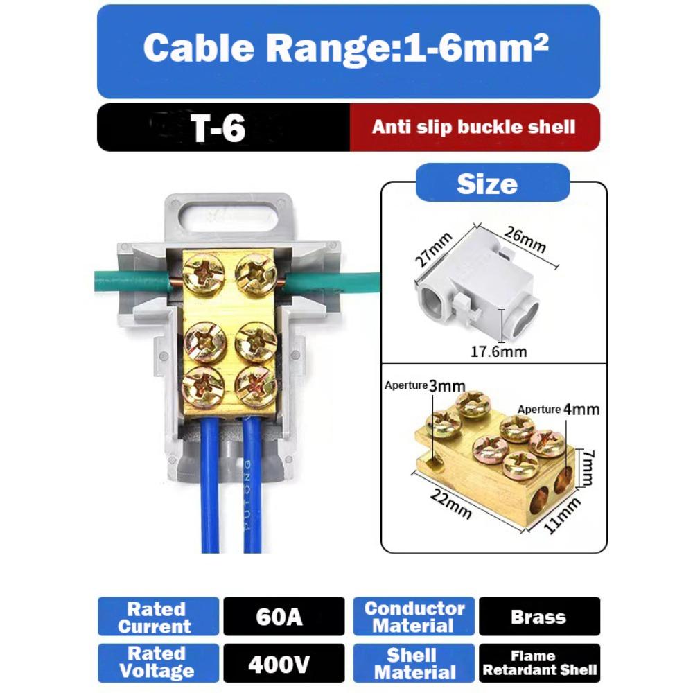 Electrical Connectors High Power High Power Splitter Conductor Brass Large Current Wire Connector Terminal Blocks