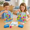 Color Ring Stacking Game 1/2 Sets Matching Challenge Game, Fast Pattern Family Board Kids Logic Puzzle for & Adults, Birthday Easter Christmas