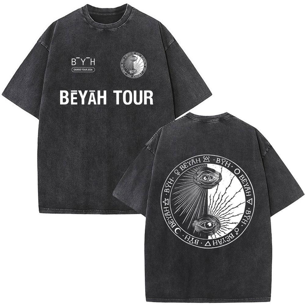 

Rapper Damso Beyah Tour 2026 Vintage Washed Tshirt Mens Women Clothing Casual Fashion Hip Hop Oversized Short Sleeve T Shirts S