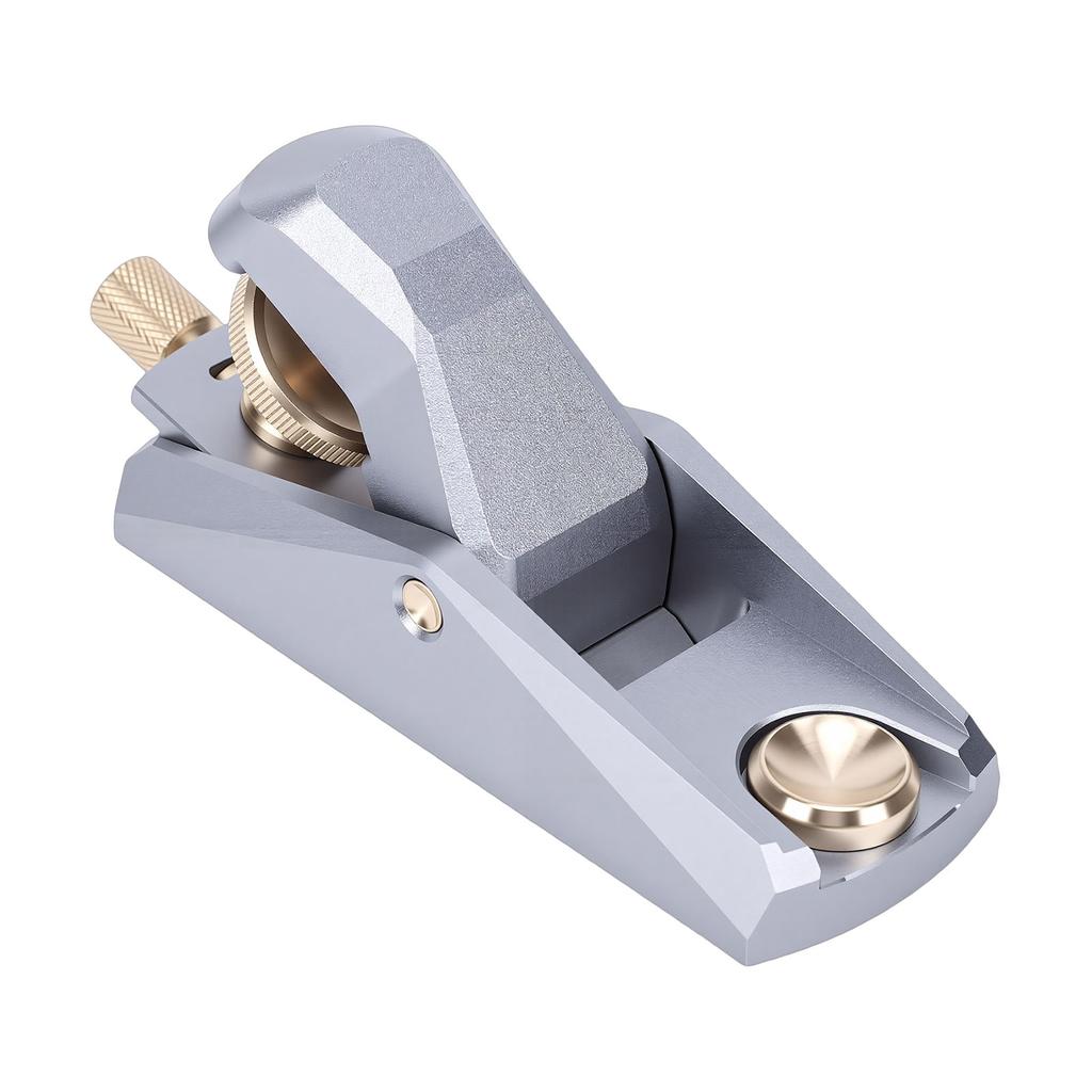 Low Angle Block Plane 33 Degree Woodworking Hand Planer for Miniature Model Leather Making Silver