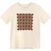 Limited Edition Heart Logo Pattern Short Sleeve T-Shirt Women Tops CBE95-WHT