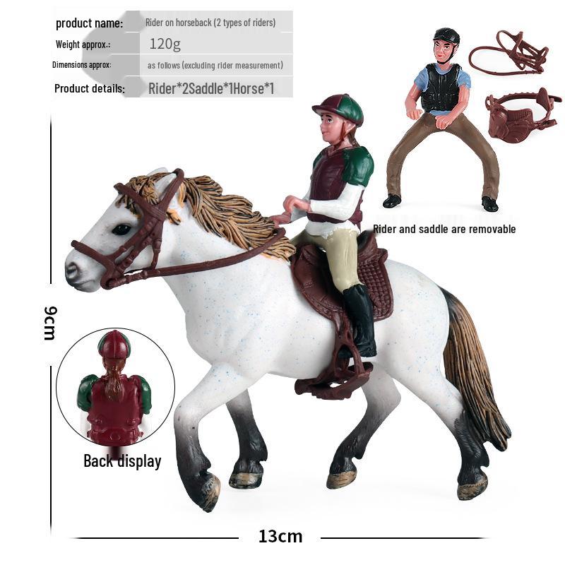 Children's Farm Animal Simulation Model: Appaloosa, Arabian, and Yellow Horse Toys