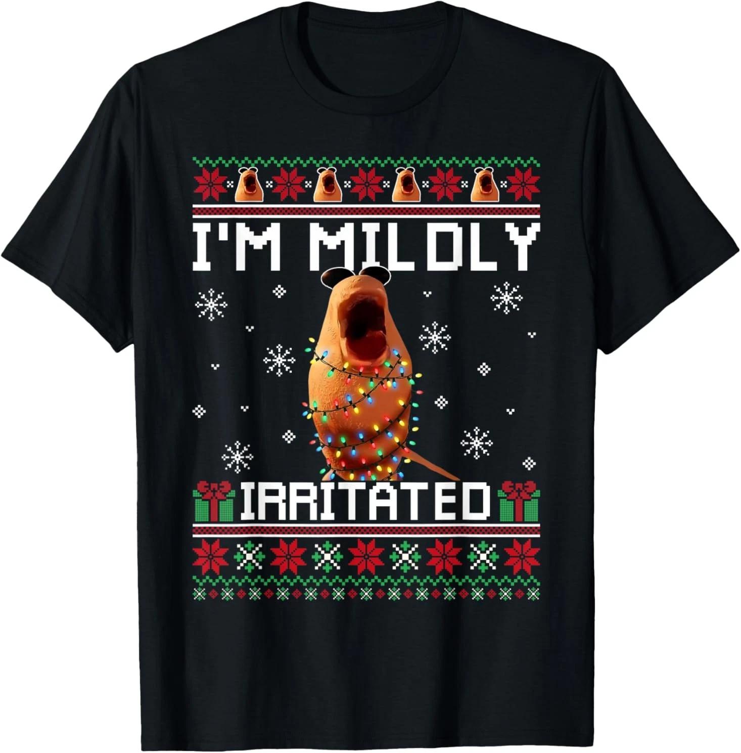 I m Mildly Irritated Marcus The Worm Christmas Funny Meme T-Shirt XL