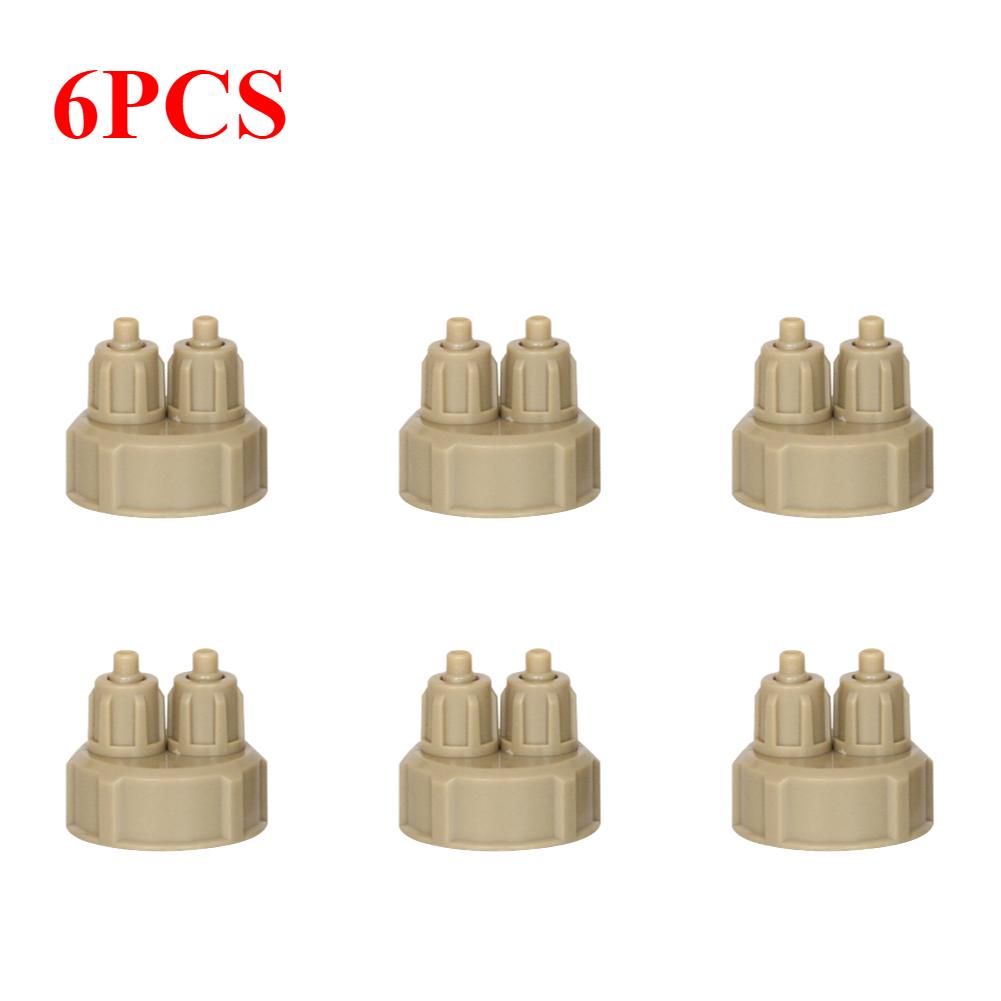 1-6pcs Plastic CO2 Generator Bottle Cap Carbon Dioxide Quick Screw Fish Tank CO2 Generator Bottle Cap Aquarium Supplies