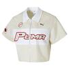 Logo Sports Casual Breathable Short Sleeve Shirt Women Shirts Beige 633645-87