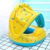Baby Swim Ring with Sunshade, Toddler Inflatable Boat Float with Steering Wheel