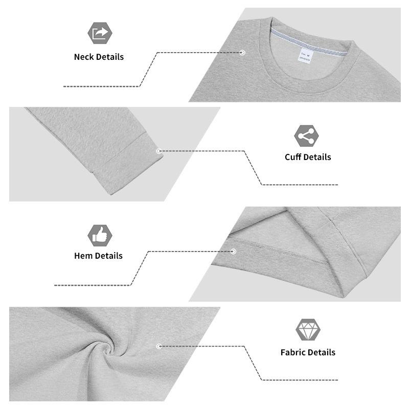 Neues Fleecegefüttertes Sweatshirt für Herren Frühling/Herbst Klassischer Rundhalsausschnitt Einfarbig Übergroß Lässige Passform Oberteil