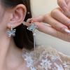 Super Fairy Crystal Butterfly Earrings Women's Niche High-end Sense Versatile Temperament Pearl Stud Earrings