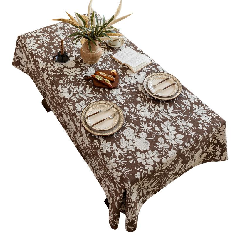Retro Style Jacquard Table Cloth Home Restaurant Table Decoration Tea Table TV Cabinet Kitchen Cabinet Dust-Proof Home Decorate