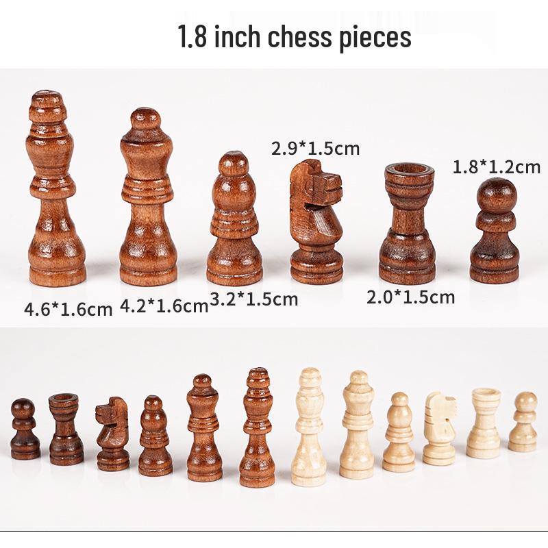 Solid Wood Chess Pieces, Available In 1.5", 2", 2.5", and 3" Sizes