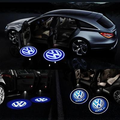 New 2PCS Car Welcome Light Door Logo Lamp For Volkswagen Golf MK4 MK6 MK7 Jetta Touareg Beetle Passat Polo Tiguan CC Access