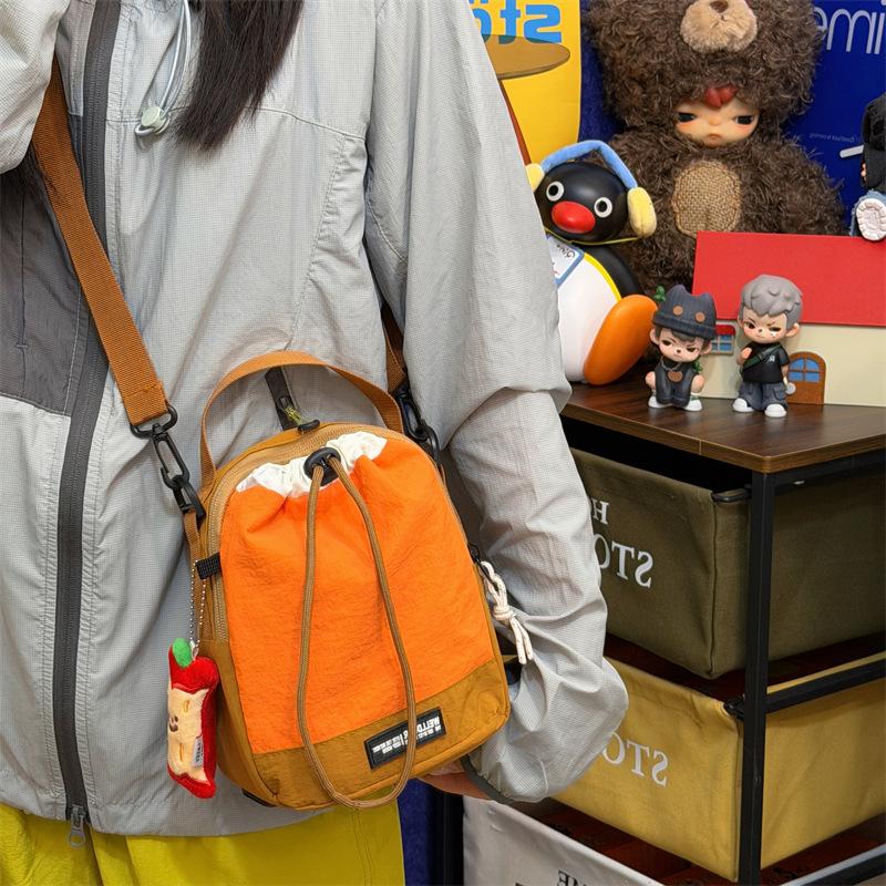 Schoolbag Outdoor Dopamine Oblique Various Back Drawstring Mini Oblique Span Bag Couple Mountaineering Sports Backpack