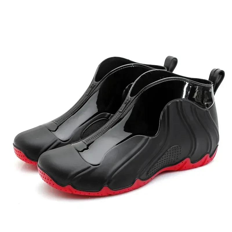 Rain Boots for Men Outdoor Wear-resistant Man Shoes Waterproof and Non-slip Wellies Plastic Rainy Day Designer Work New Cheap