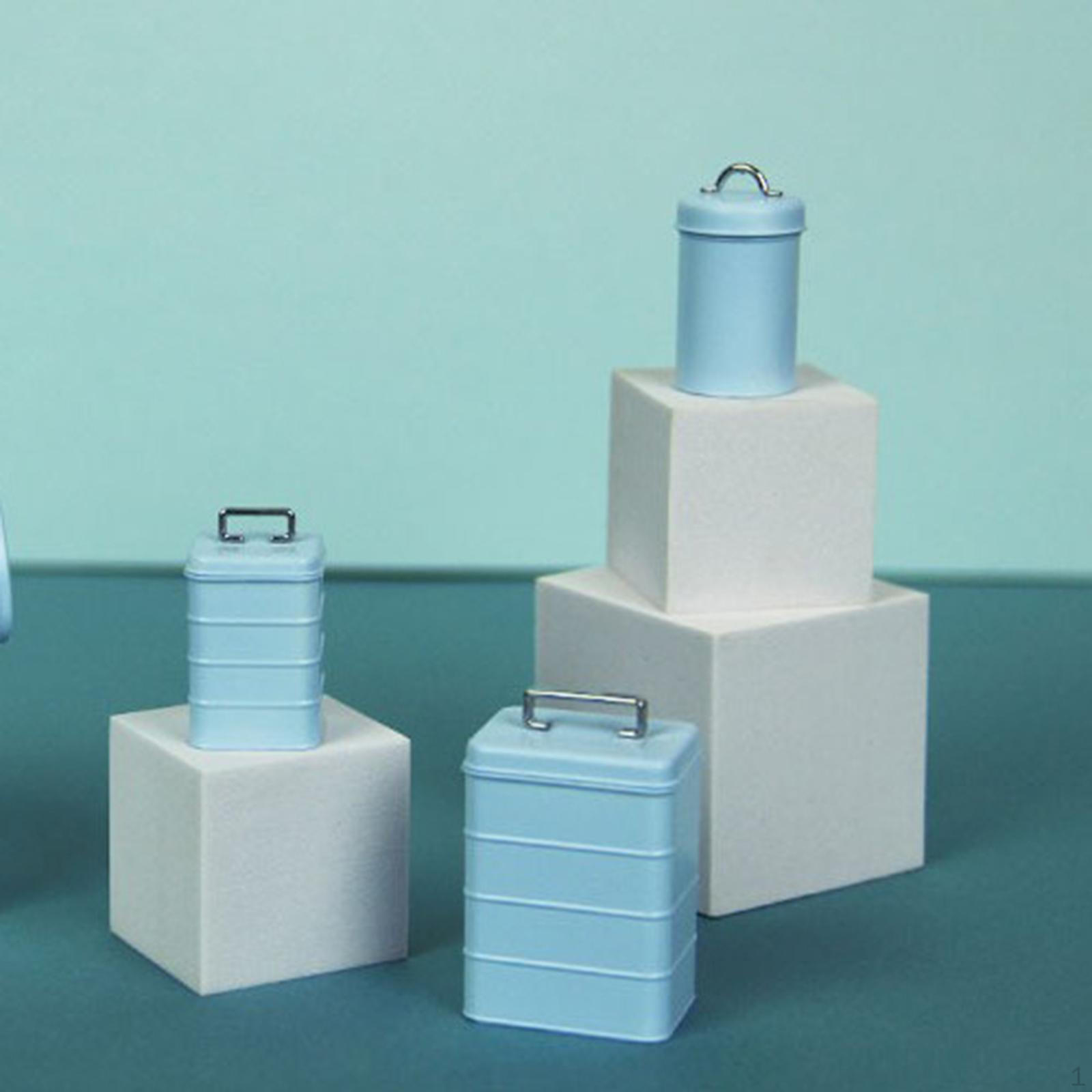 

Набор банок для хранения миниатюрных кукольных домиков, 1 шт.:6,Имитационная канистра Мини синий