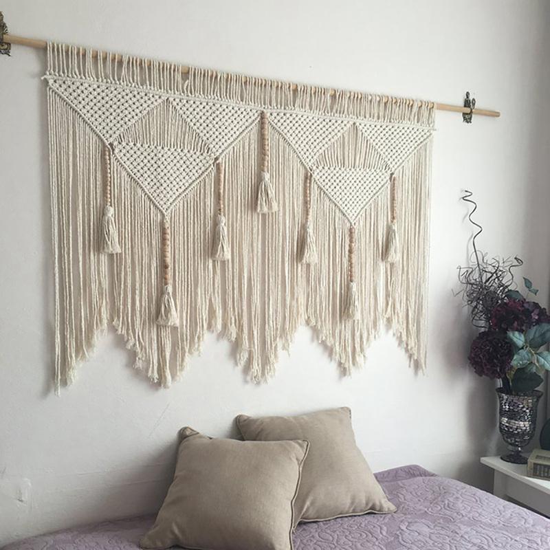 Macrame Wall Hanging Tapestry Wall Decoration Cotton Bohemian Handmade Woven Home Decoration Beautiful Gifts 55x70cm