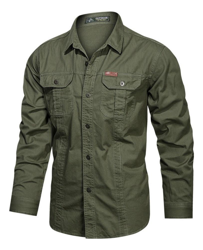 Summer Tactical Shirt Men's Breathable Long Sleeved Work Shirt
