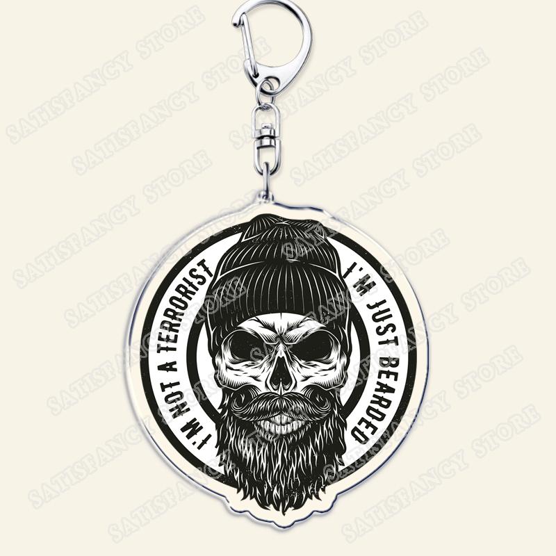 Barber Shop Keychains for Accessories Bag Barbershop Scissors Hairdresser Beard Hairstylist Keyrings Jewelry Friends Fans Gifts