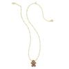 Cute Gingerbread Man Necklace for Women Fashion 14K Gold Plated Pendant Choker Christmas Holiday Gift Earring Jewelry Set Chic Small Design