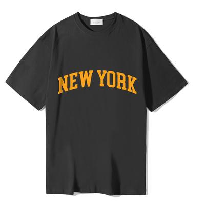 YDA New York Arch Logo Oversized Short Sleeve T-Shirt_Ltss010Bk