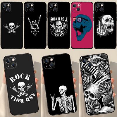 Husă Rock and Roll Skull pentru iPhone 13 12 14 15 Pro Max Mini 7 8 Plus SE 2020 X XS MAX XR 11 14 15 Pro Max Husă