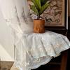 3D Embroidered Floral Tulle | Luxurious European Design | Grommet Tops, Beaded Ropes and Lace Valances | Bedrooms and Living Rooms