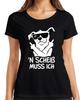 N Fuck I Must Dog Middle Finger Sunglasses Funny Sarcasm Women's T-Shirt