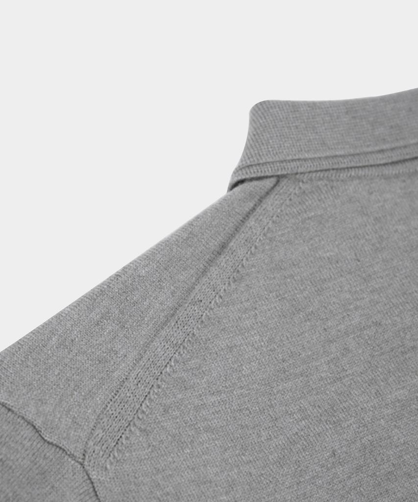 BIRBANTE Soft Washable Line Collar Knit - Gray