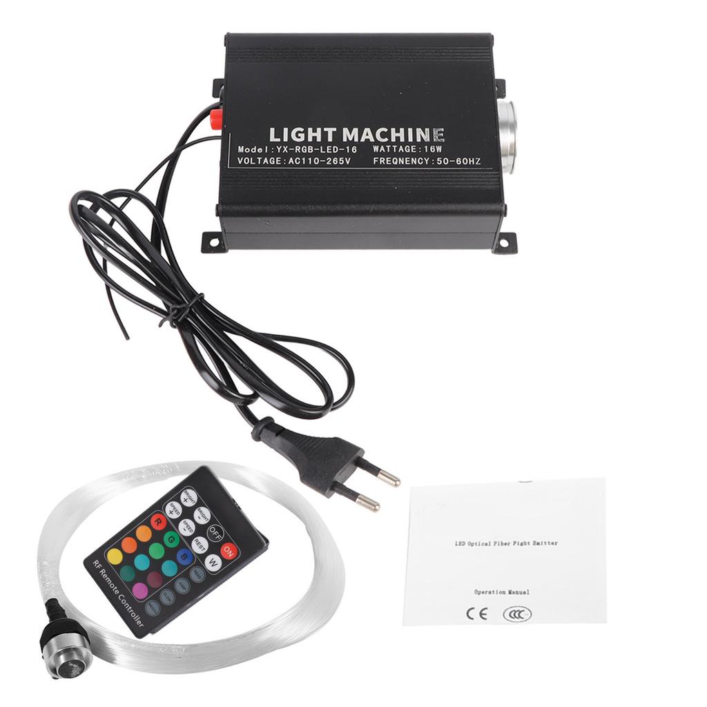16W RGBW LED Optische Decken-Dekorations-Kit Lichtmaschine mit Kabeln Fernbedienung