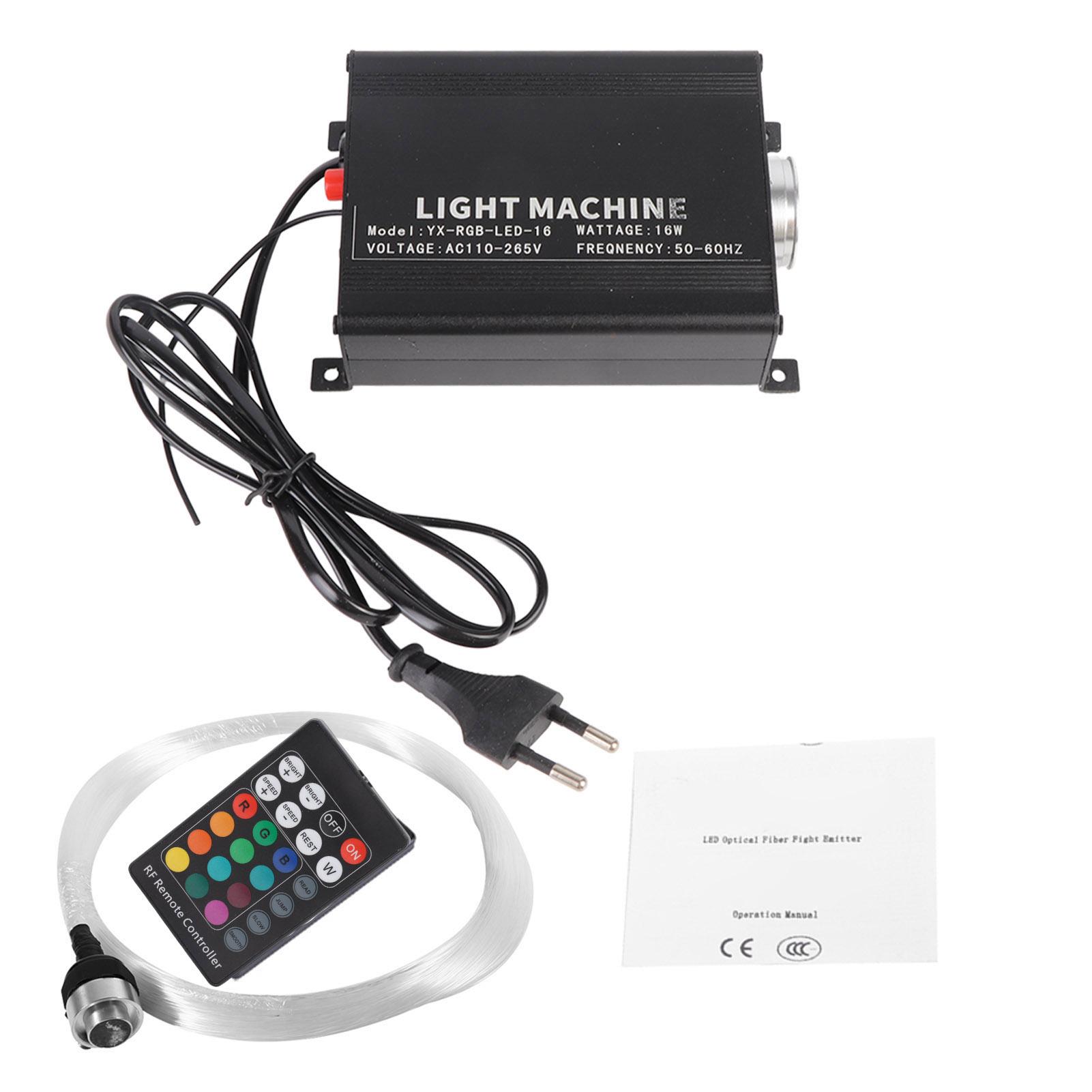 

16W RGBW LED Optic Ceiling Decor Kit Light Engine with Cables Remote Controller