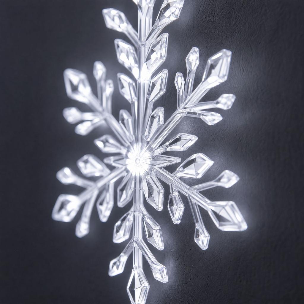 6 Blue and 6 Snowflake Wall Lights Set for Indoor Holiday Wall Decorations