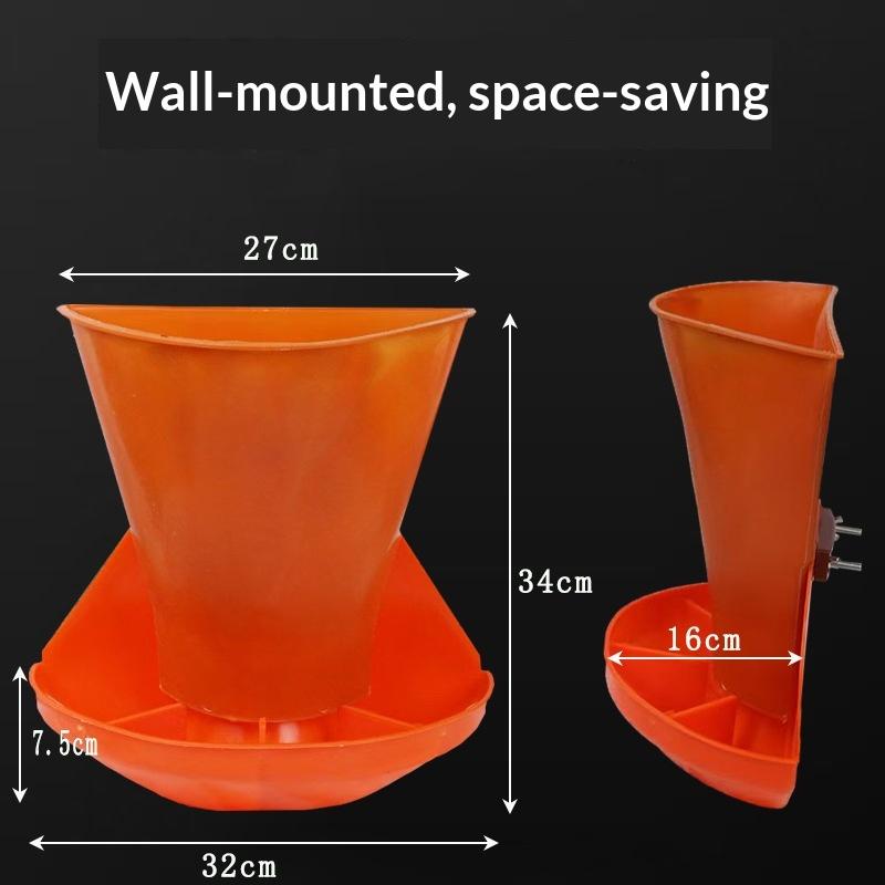 Plastic Piglet Feeder Trough Wall Mounted Feed Bowl For Pig Rabbits Chicks Farming Livestock Equipment And Small Animal Farm