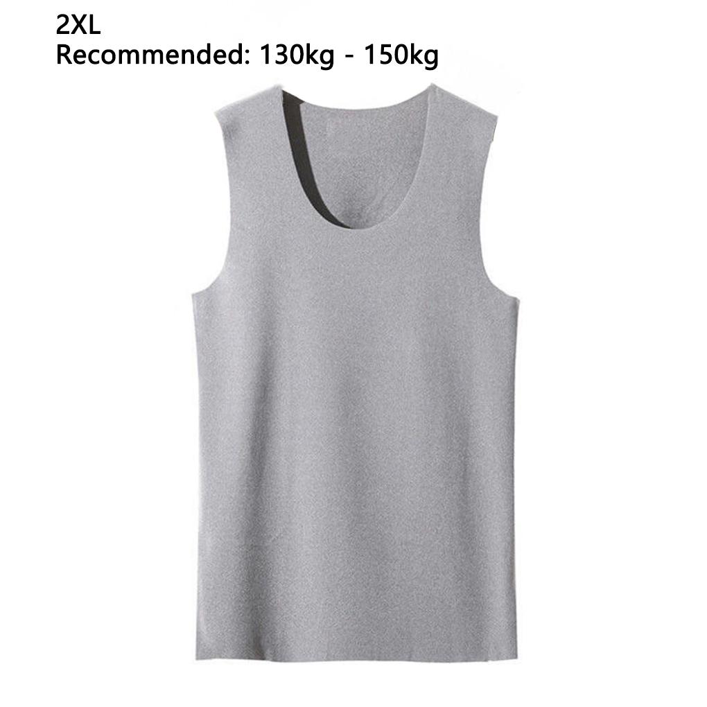 Men Thermal Vest Warm Fashion Basic Top Fitness Exercise Bottoming Baselayer Sleeveless Underwear Elastic Comfortable
