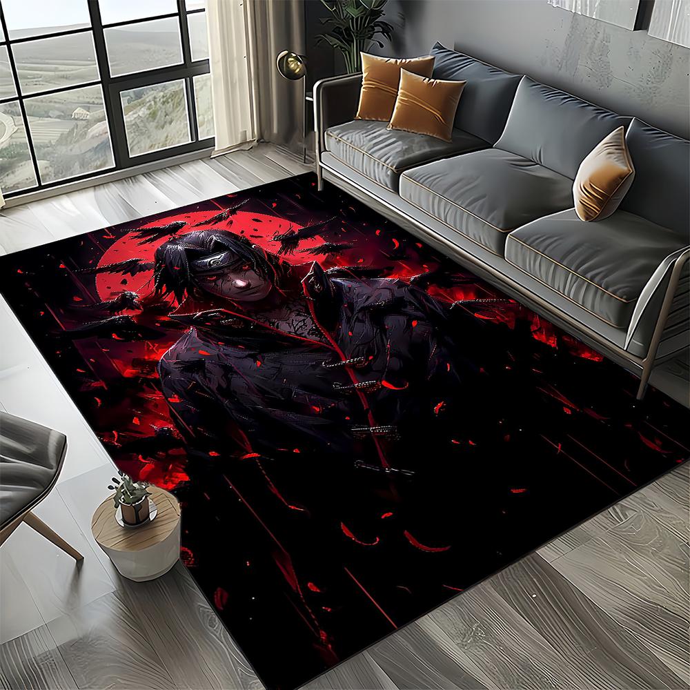 Cartoon 3D I-Itachi Japan Anime Carpet Rug for Living Room Bedroom Home Sofa Decoration,Kid Play Area Rug Non-slip Floor Mat